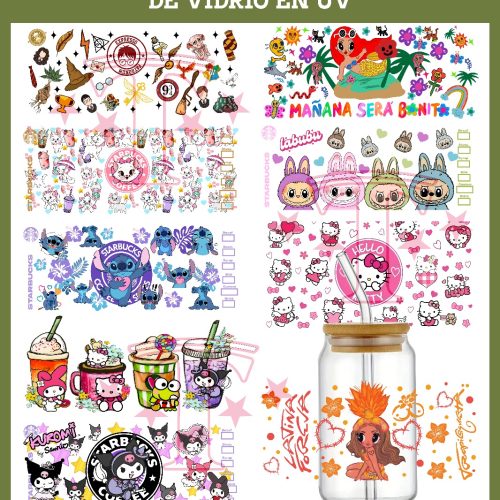 STICKERS PARA VASOS DE VIDRIO